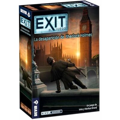 Devir Exit: Zniknięcie Sherlocka Holmesa, Hiszpańska gra planszowa, gra planszowa z przyjaciółmi, Escape Room, Tajemnicze gry, gra planszowa dla dorosłych (BGEXIT23SP) Devir Exit: Zniknięcie Sherlocka Holmesa, Hiszpańska gra planszowa, gra planszowa z przyjaciółmi, Escape Room, Tajemnicze gry, gra planszowa dla dorosłych (BGEXIT23SP)