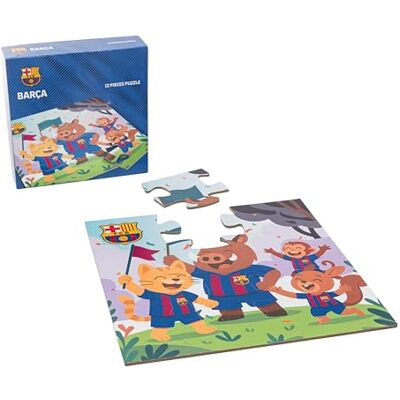 Miniland Puzzle dla dzieci FC Barcelona 12 dużych elementów od 2 lat ilustracje meczowe, gra edukacyjna dla koordynacji i logiki wytrzymała i bezpieczna tektura Miniland Puzzle dla dzieci FC Barcelona 12 dużych elementów od 2 lat ilustracje meczowe, gra edukacyjna dla koordynacji i logiki wytrzymała i bezpieczna tektura