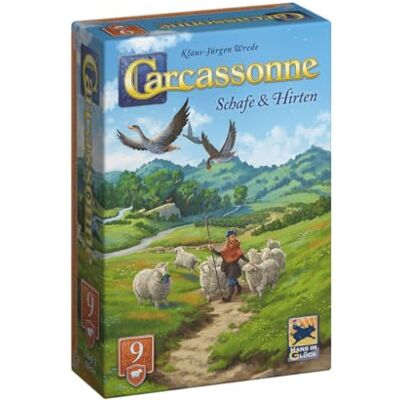 Hans im Glück Carcassonne – owce i pasterze (wydanie 2025), 9. rozszerzenie, gra rodzinna, dla 2-6 graczy, 7+ lata, 45 minut, niemiecki Hans im Glück Carcassonne – owce i pasterze (wydanie 2025), 9. rozszerzenie, gra rodzinna, dla 2-6 graczy, 7+ lata, 45 minut, niemiecki