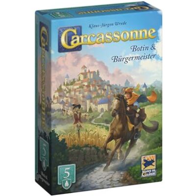 Hans im Glück Carcassonne – Botin und Bürgermeister (wydanie 2025), 5. rozszerzenie, gra rodzinna, dla 2-6 graczy, 7+ lata, 45 minut, niemiecki Hans im Glück Carcassonne – Botin und Bürgermeister (wydanie 2025), 5. rozszerzenie, gra rodzinna, dla 2-6 graczy, 7+ lata, 45 minut, niemiecki
