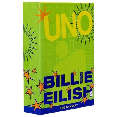 Games Gry Mattel Karty UNO Canvas Billie Eilish Towarzyska gra karciana, rodzinna i imprezowa, dla dzieci i dorosłych, karty z grafikami wybranymi przez artystkę, zabawka 7+, JFP02 Games Gry Mattel Karty UNO Canvas Billie Eilish Towarzyska gra karciana, rodzinna i imprezowa, dla dzieci i dorosłych, karty z grafikami wybranymi przez artystkę, zabawka 7+, JFP02