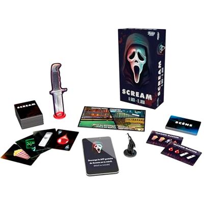 Bizak Scream Kooperacyjna gra planszowa +13 lat, współpraca na rzecz wygranej przeciwko Ghost Face, Wciągające doświadczenie z aplikacją, 20 min, od 3 do 8 graczy (64552848) Bizak Scream Kooperacyjna gra planszowa +13 lat, współpraca na rzecz wygranej przeciwko Ghost Face, Wciągające doświadczenie z aplikacją, 20 min, od 3 do 8 graczy (64552848)