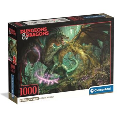 Clementoni PUZZLE DLA DOROSŁYCH, PZL 1000 DUNGEONS&DRAGONS COMPACT BOX 2025, MADE IN ITALY, 39961 Clementoni PUZZLE DLA DOROSŁYCH, PZL 1000 DUNGEONS&DRAGONS COMPACT BOX 2025, MADE IN ITALY, 39961