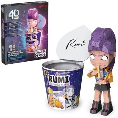 4D Build , KPOP Demon Hunters Rumi w Ramyeon Cup 3D Puzzle, usuwalne figurki Rome, zestaw kolekcjonerski model modelu KPOP, zestaw modelarski dla fanów KPOP, zestaw kolekcjonerski na biurko i 4D Build , KPOP Demon Hunters Rumi w Ramyeon Cup 3D Puzzle, usuwalne figurki Rome, zestaw kolekcjonerski model modelu KPOP, zestaw modelarski dla fanów KPOP, zestaw kolekcjonerski na biurko i