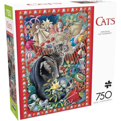 Buffalo Games Świąteczny kot tastrofia 750 elementów puzzle dla dorosłych wymagające puzzle idealne na noce gier 750 elementów gotowych rozmiar to 60 x 45 cm, rozmiar L Buffalo Games Świąteczny kot tastrofia 750 elementów puzzle dla dorosłych wymagające puzzle idealne na noce gier 750 elementów gotowych rozmiar to 60 x 45 cm, rozmiar L