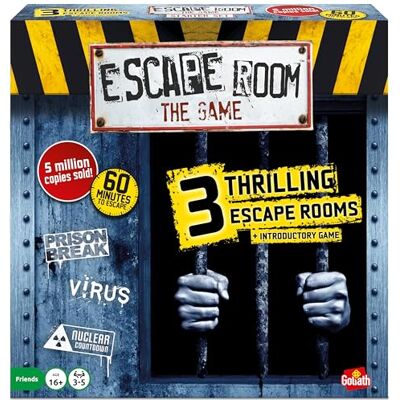 Goliath Escape Room: The Game Vol. 1, 3 Thrilling Escape Rooms in Your Own Home!, Board Games for Adults, For 3-5 Players, Ages 16+ Goliath Escape Room: The Game Vol. 1, 3 Thrilling Escape Rooms in Your Own Home!, Board Games for Adults, For 3-5 Players, Ages 16+
