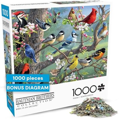 Buffalo Games Hautman Brothers Birds in an Orchard 1000 Piece Jigsaw Puzzle Buffalo Games Hautman Brothers Birds in an Orchard 1000 Piece Jigsaw Puzzle