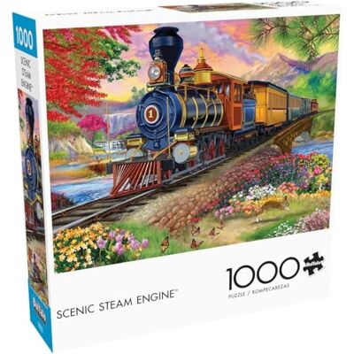 Buffalo Games Bigelow Illustrations Scenic Steam Engine 1000 Piece Jigsaw Puzzle for Adults -Challenging Puzzle Perfect for Game Nights Finished Size is 26.75 x 19.75 Buffalo Games Bigelow Illustrations Scenic Steam Engine 1000 Piece Jigsaw Puzzle for Adults -Challenging Puzzle Perfect for Game Nights Finished Size is 26.75 x 19.75