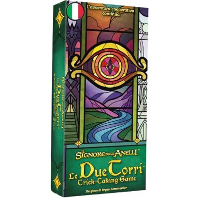 Asmodee Władca Pierścieni: Dwie Wieże, gra w chwytanie, kooperacyjna gra karciana, gra planszowa i strategia dla dorosłych i dzieci, od 10 lat, 1-4 graczy, 20 min, edycja włoska Asmodee Władca Pierścieni: Dwie Wieże, gra w chwytanie, kooperacyjna gra karciana, gra planszowa i strategia dla dorosłych i dzieci, od 10 lat, 1-4 graczy, 20 min, edycja włoska