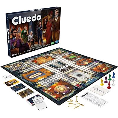 Hasbro Gra planszowa Cluedo, nowa wersja Cluedo dla 2-6 graczy, zagadki kryminalne, gry detektywistyczne, gry rodzinne dla dzieci i dorosłych (wersja polska) Hasbro Gra planszowa Cluedo, nowa wersja Cluedo dla 2-6 graczy, zagadki kryminalne, gry detektywistyczne, gry rodzinne dla dzieci i dorosłych (wersja polska)