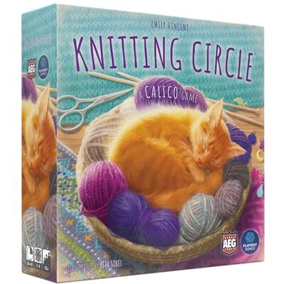 AEG Alderac Ent. Knitting Circle Gra Kafelkowa Logiczna Z Włóczką Kotami I Kartami Wzorów 1 Do 4 Graczy 30 Do 45 Minut AEG Alderac Ent. Knitting Circle Gra Kafelkowa Logiczna Z Włóczką Kotami I Kartami Wzorów 1 Do 4 Graczy 30 Do 45 Minut