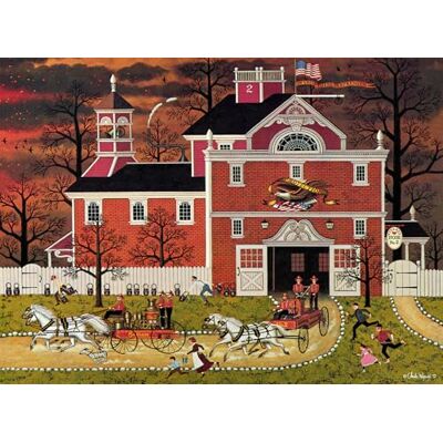 Buffalo Games Charles Wysocki Fire! 1000 Piece Jigsaw Puzzle for Adults -Challenging Puzzle Perfect for Game Nights Finished Size is 26.75 x 19.75 Buffalo Games Charles Wysocki Fire! 1000 Piece Jigsaw Puzzle for Adults -Challenging Puzzle Perfect for Game Nights Finished Size is 26.75 x 19.75
