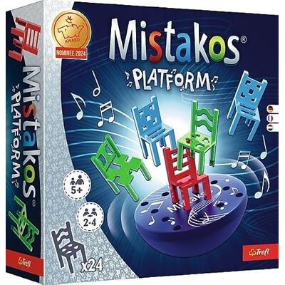 Trefl Mistakos Platform Skręcona gra zręcznościowa, ruchoma platforma, efekty dźwiękowe, dynamicznie ekscytująca gra, gra dla dzieci od 5 lat Trefl Mistakos Platform Skręcona gra zręcznościowa, ruchoma platforma, efekty dźwiękowe, dynamicznie ekscytująca gra, gra dla dzieci od 5 lat