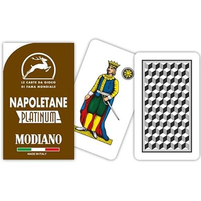 Modiano Neapolitańskie brązowe karty regionalne 100% Platinum Plastic Modiano Neapolitańskie brązowe karty regionalne 100% Platinum Plastic