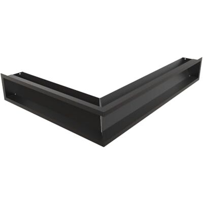 KRATKI LUFT Kratka wentylacyjna kątowa 547 x 766 x 120 mm, wąska czarna narożna kratka wentylacyjna do kominków i systemów grzewczych, metal, malowana proszkowo KRATKI LUFT Kratka wentylacyjna kątowa 547 x 766 x 120 mm, wąska czarna narożna kratka wentylacyjna do kominków i systemów grzewczych, metal, malowana proszkowo