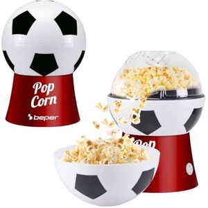 BEPER P101CUD053 Maszynka do popcornu na gorące powietrze, wzór piłki nożnej, beztłuszczowa, szybka i kompaktowa, z misą w zestawie, idealna na wieczory filmowe i dla fanów BEPER P101CUD053 Maszynka do popcornu na gorące powietrze, wzór piłki nożnej, beztłuszczowa, szybka i kompaktowa, z misą w zestawie, idealna na wieczory filmowe i dla fanów