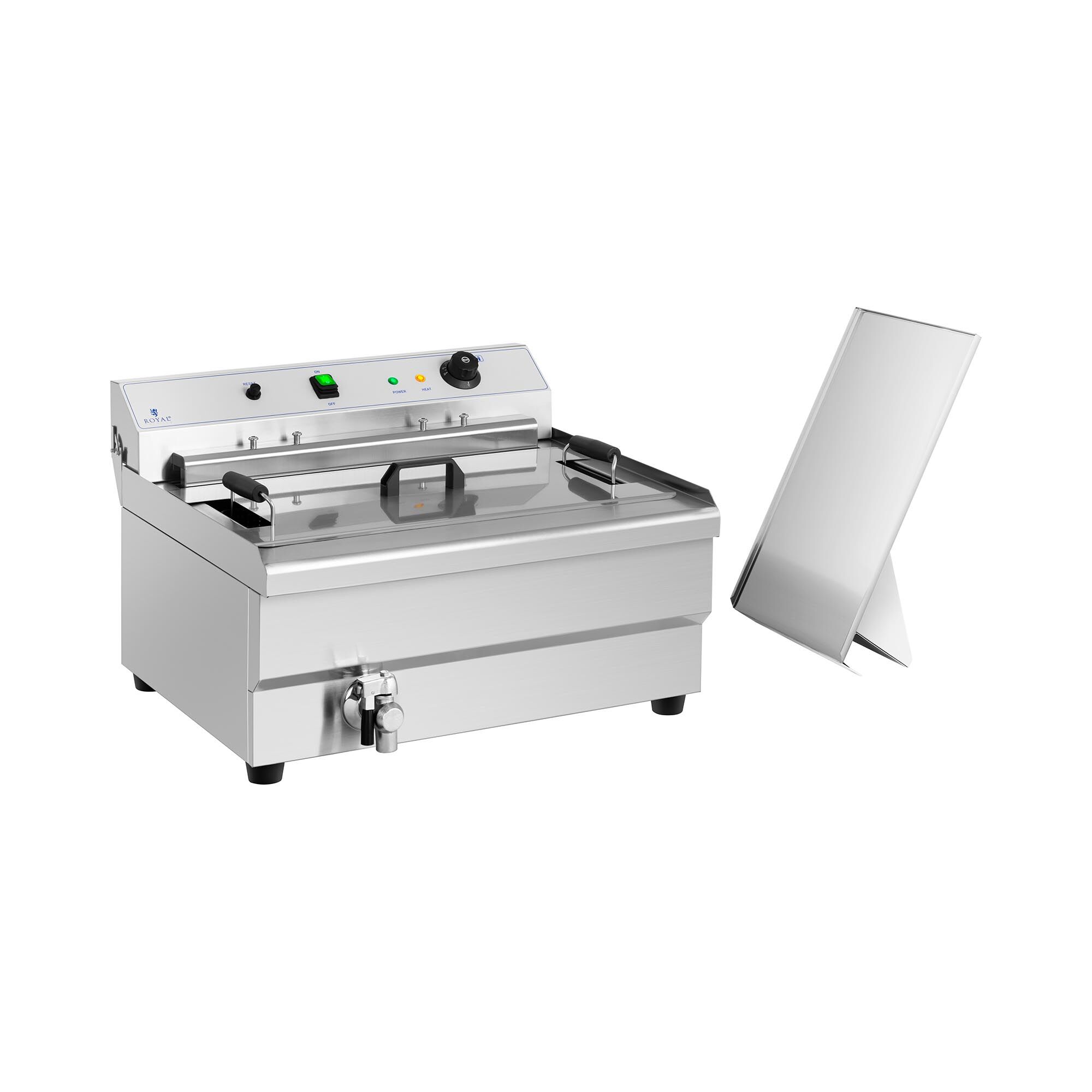 Royal Catering Smażalnik - 30 l - 400 V - kosz RCBG-30STHB