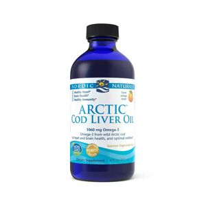 Nordic Naturals Arctic Cod Liver Oil Omega-3 1060 mg Pomarańczowy Smak EPA DHA Naturalny Olej z wątroby Dorsza Arktycznego (237 ml) Nordic Natur