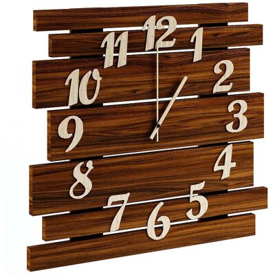 Edinos Drewniany zegar ścienny w odcieniu palisandru H6-S70 Edinos Drewniany zegar ścienny w odcieniu palisandru H6-S70