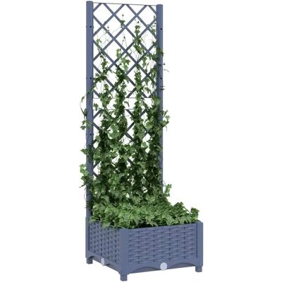 Edinos Szara donica ogrodowa na balkon z kratką A5-S91 Edinos Szara donica ogrodowa na balkon z kratką A5-S91