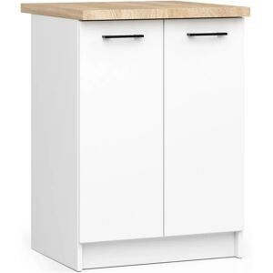 Edinos Biała dolna szafka kuchenna z podwójnym frontem 60 cm W2-N57 Edinos Biała dolna szafka kuchenna z podwójnym frontem 60 cm W2-N57
