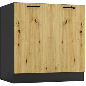 Edinos Szafka kuchenna dolna 80 cm grafit + dąb artisan K1-F15 Edinos Szafka kuchenna dolna 80 cm grafit + dąb artisan K1-F15