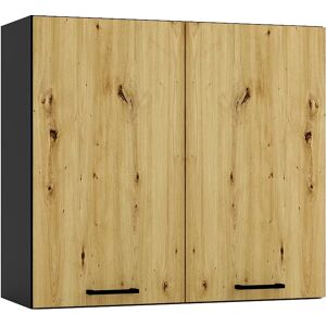 Edinos Szafka kuchenna wisząca 80 cm grafit + dąb artisan F8-S47 Edinos Szafka kuchenna wisząca 80 cm grafit + dąb artisan F8-S47