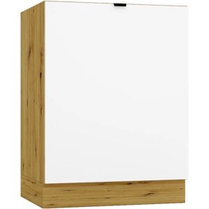 Edinos Jednodrzwiowa szafka kuchenna pod zlew 60 cm biały + dąb artisan W0-H37 Edinos Jednodrzwiowa szafka kuchenna pod zlew 60 cm biały + dąb artisan W0-H37