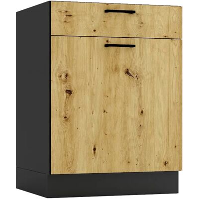Edinos Szafka kuchenna z szufladą 60 cm grafit + dąb artisan A1-C62 Edinos Szafka kuchenna z szufladą 60 cm grafit + dąb artisan A1-C62
