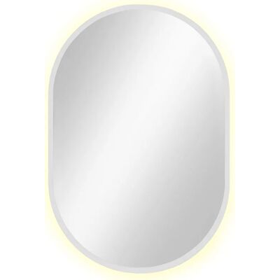 Edinos Białe lustro owalne led 95x40 cm W8-B10 Edinos Białe lustro owalne led 95x40 cm W8-B10