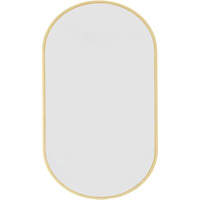 Edinos Złote ścienne lustro owalne 80x40 cm K4-T12 Edinos Złote ścienne lustro owalne 80x40 cm K4-T12
