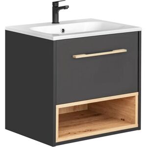 Edinos Podwieszana szafka łazienkowa z umywalką 60 cm L7-T86 Edinos Podwieszana szafka łazienkowa z umywalką 60 cm L7-T86