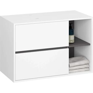 Edinos Podwieszana szafka łazienkowa 90 cm biały+ grafit szary E7-R69 Edinos Podwieszana szafka łazienkowa 90 cm biały+ grafit szary E7-R69