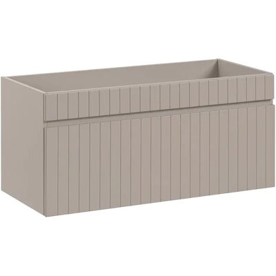 Edinos Beżowa szafka umywalkowa z lamelami 100 cm Z7-E42 Edinos Beżowa szafka umywalkowa z lamelami 100 cm Z7-E42