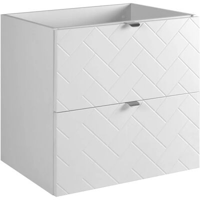 Edinos Biała wisząca szafka pod umywalkę z 2 szufladami 60 cm A9-A43 Edinos Biała wisząca szafka pod umywalkę z 2 szufladami 60 cm A9-A43