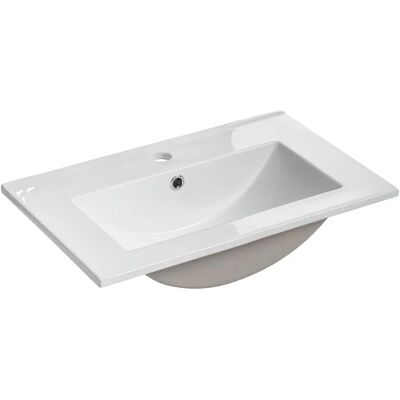 Edinos Biała prostokatna ceramiczna umywalka W4-C80 Edinos Biała prostokatna ceramiczna umywalka W4-C80