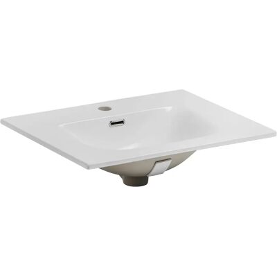 Edinos Biała prostokątna umywalka ceramiczna F8-T76 Edinos Biała prostokątna umywalka ceramiczna F8-T76