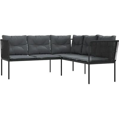 Edinos Narożna sofa ogrodowa czarna E9-A78 Edinos Narożna sofa ogrodowa czarna E9-A78