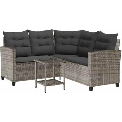 Edinos Sofa ogrodowa ze stolikiem ciemnoszara W4-L75 Edinos Sofa ogrodowa ze stolikiem ciemnoszara W4-L75