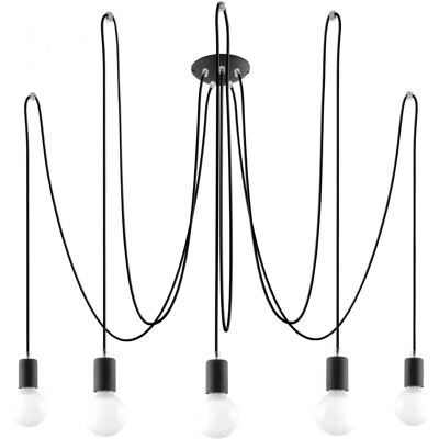 Lumes Loftowy żyrandol 5 kloszy E828 E1-W30 Lumes Loftowy żyrandol 5 kloszy E828 E1-W30