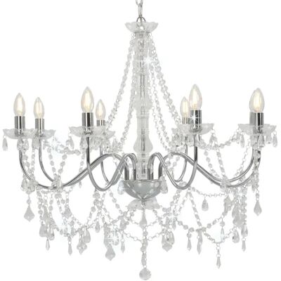Lumes Srebrny żyrandol kryształowy świecznik - EX98 F1-R03 Lumes Srebrny żyrandol kryształowy świecznik - EX98 F1-R03