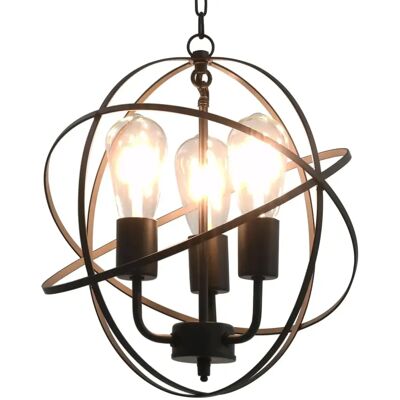 Lumes Czarna industrialna lampa wisząca okrągła - EX174 N6-B11 Lumes Czarna industrialna lampa wisząca okrągła - EX174 N6-B11