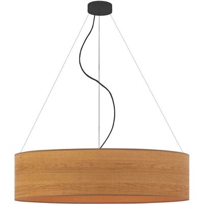 Lumes Lampa wisząca z fornirowym abażurem 80 cm - R8-Z91 Lumes Lampa wisząca z fornirowym abażurem 80 cm - R8-Z91