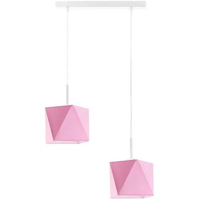 Lumes Podwójna lampa wisząca nad stół - Biały połysk E3-G56 Lumes Podwójna lampa wisząca nad stół - Biały połysk E3-G56
