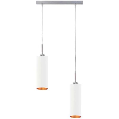 Lumes Podwójna lampa wisząca z chromowanym stelażem - G3-H29 Lumes Podwójna lampa wisząca z chromowanym stelażem - G3-H29