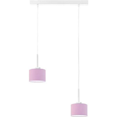 Lumes Podwójna okrągła lampa wisząca na białym stelażu - H5-Z55 Lumes Podwójna okrągła lampa wisząca na białym stelażu - H5-Z55