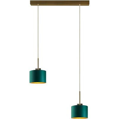 Lumes Okrągła lampa wisząca glamour na złotym stelażu - C8-K56 Lumes Okrągła lampa wisząca glamour na złotym stelażu - C8-K56