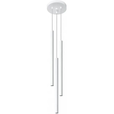 Lumes Biała lampa wisząca z trzema tubami - 5X EX521 C2-F58 Lumes Biała lampa wisząca z trzema tubami - 5X EX521 C2-F58