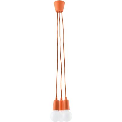 Lumes Pomarańczowa loftowa lampa wisząca - EX542 B4-D26 Lumes Pomarańczowa loftowa lampa wisząca - EX542 B4-D26