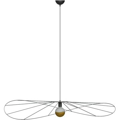 Lumes Czarna industrialna lampa wisząca druciana 140 cm Z9-G36 Lumes Czarna industrialna lampa wisząca druciana 140 cm Z9-G36